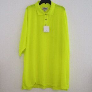 Men's 4XL Tri-Mountain Performance neon yellow Polo Shirt